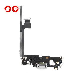 OG Charging Port Flex Cable For iPhone 12 Pro Max (OEM Pulled) (Silver)