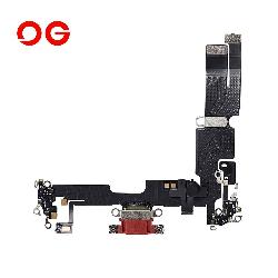 OG Charging Port Flex Cable For iPhone 14 Plus (OEM Pulled) (Red)
