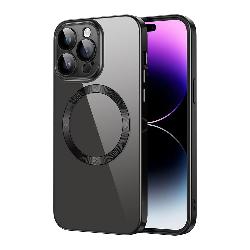 VOERO Electroplating TPU Protective Case With MagSafe Wireless Charging For iPhone 14 Pro (Black)